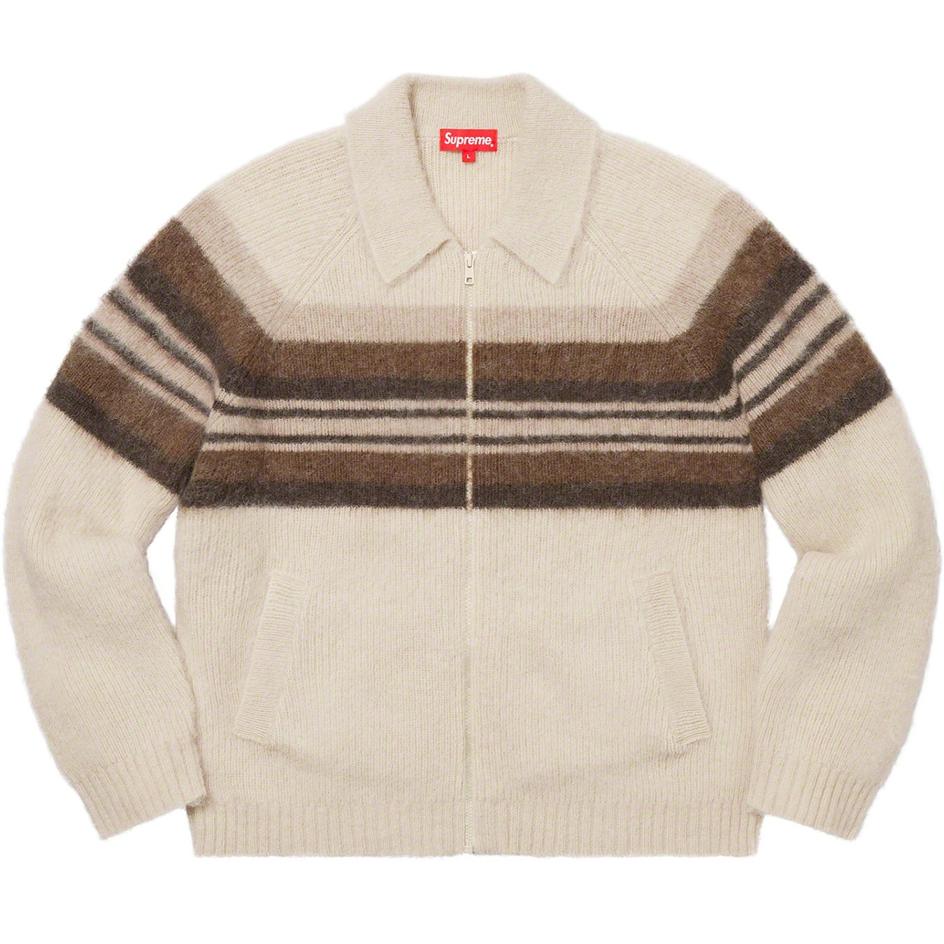 Brushed Wool Zip Up Sweater view 6